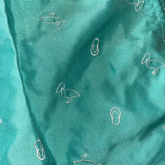 TRUNKS SURF & SWIM CO Vintage Palm Springs Swimsuit Flip Flops & Pelicans Small - Picture 2 of 6
